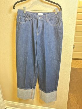 kate spade Blue Cuffed Straight Jeans